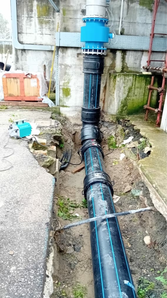 Rifacimento collettore nel depuratore di Cascinapiano In acciaio con tubo in Polietilene  Comune di Langhirano – Parma 3