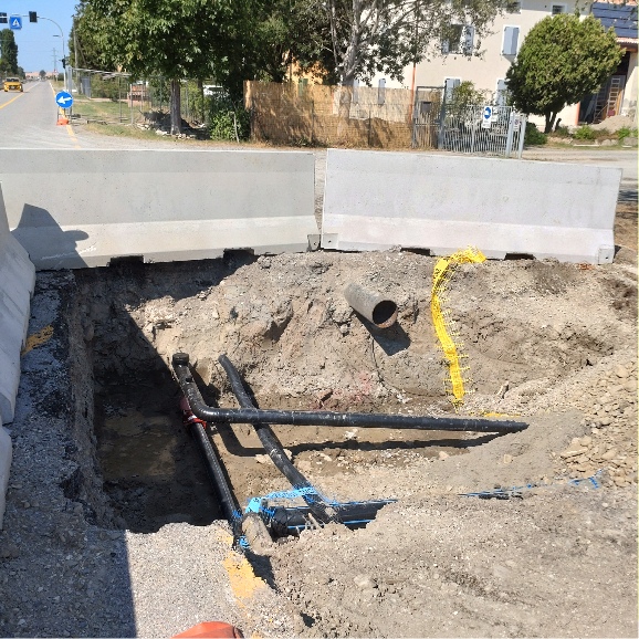 Costruzione e manutenzione di strade a Parma e provincia, costruzione rotonda stradale ingresso azienda Greci Spa a Parma 3