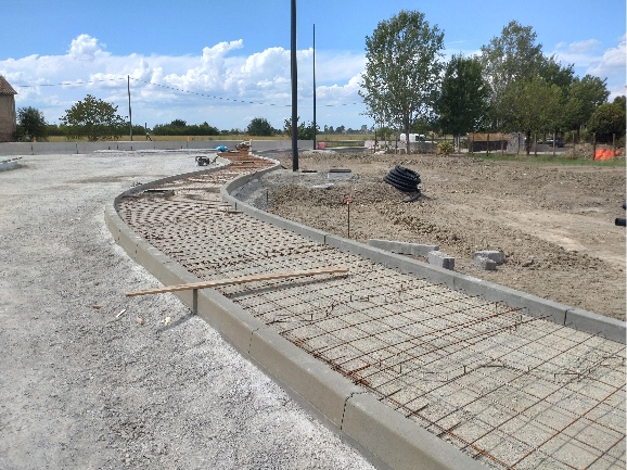 Costruzione e manutenzione di strade a Parma e provincia, costruzione rotonda stradale ingresso azienda Greci Spa a Parma 5