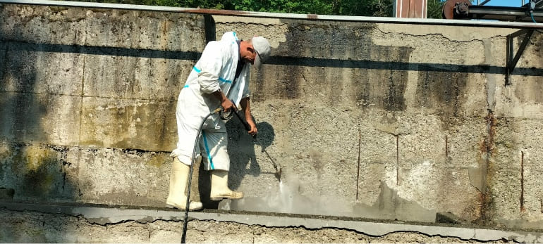 Risanamento esterno vasca depuratore 2